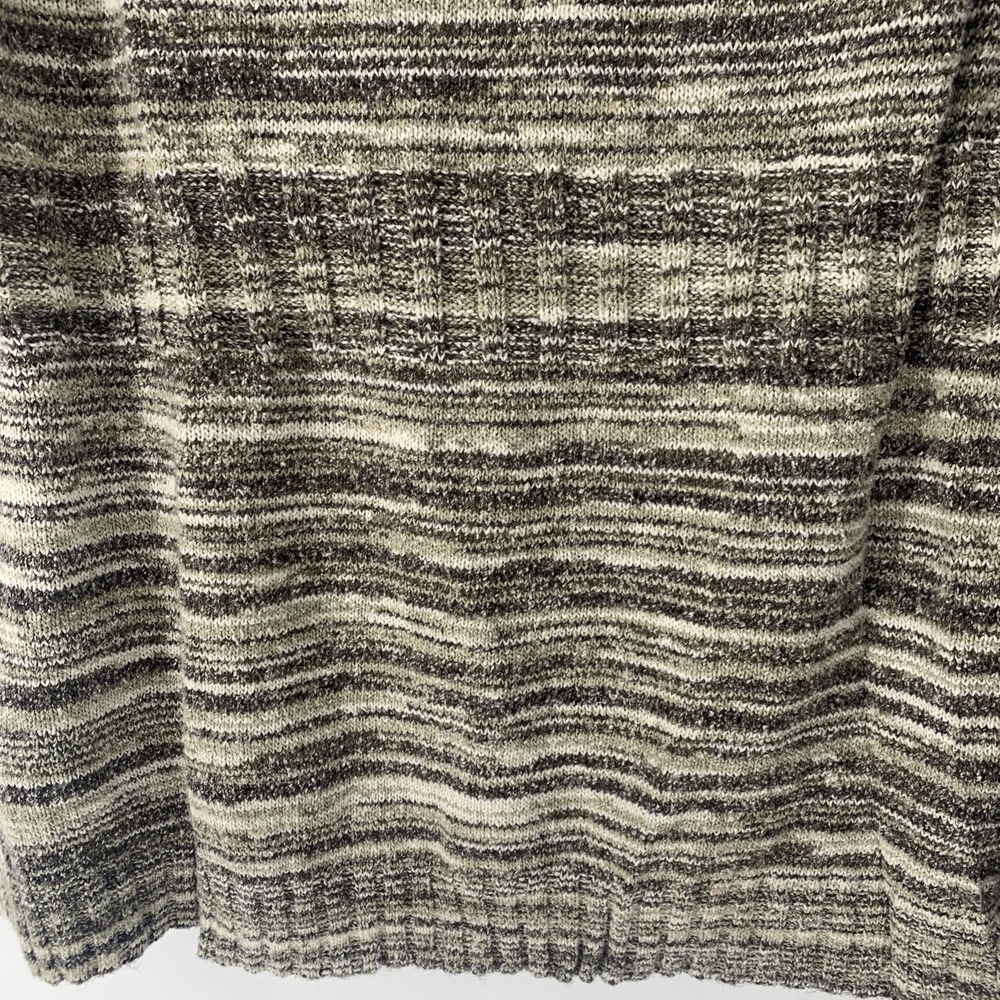 Women's Columbia Sweater Earth Tone Striped Size Large Side Slit Accent - Picture 4 of 9